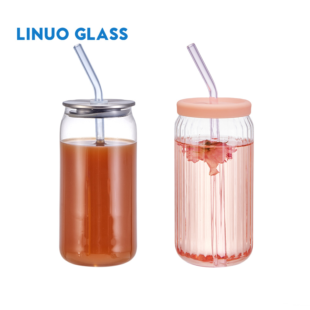 Glass Cup With Bamboo Lid And Straw Manufacturer_Wholesaler_Supplier ...