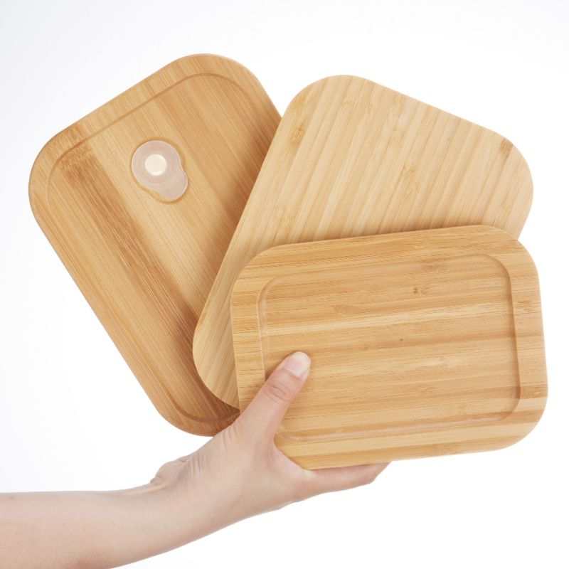 Bamboo Glass Bento Lunch Box Containers