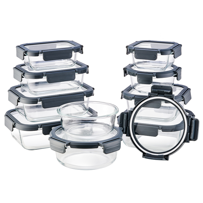 Glass Food Storage Containers With Glass Locking Lids