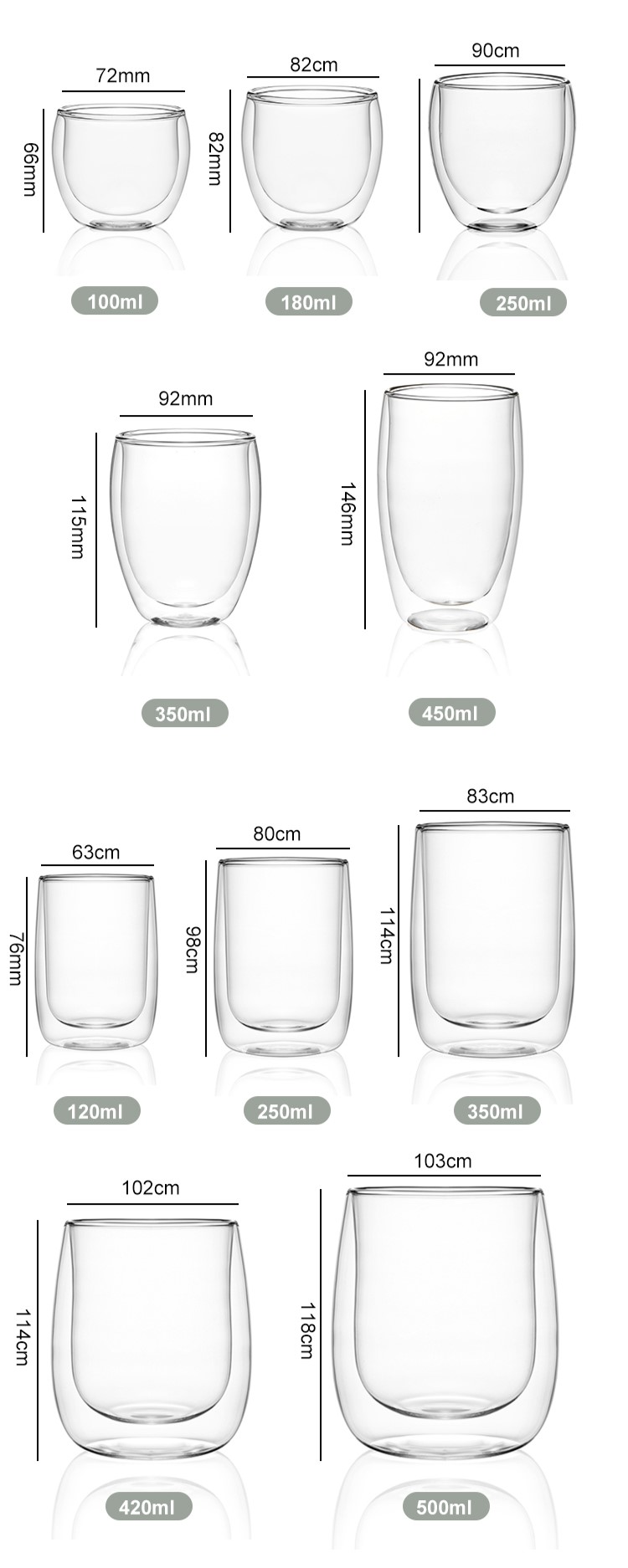 Double Wall Drinking Glass Cups Manufacturer_Wholesaler_Supplier ...