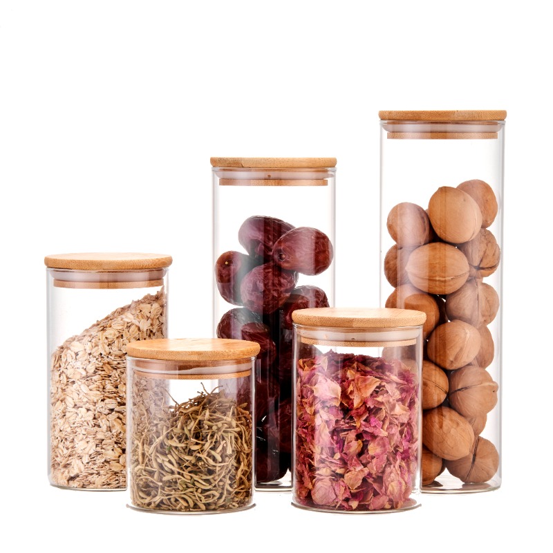 Glass Storage Jar With Wooden Lid Manufacturer_Wholesaler_Supplier