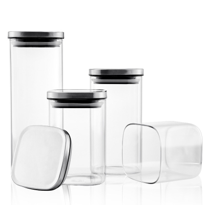 Food Storage Glass Jars With Lids