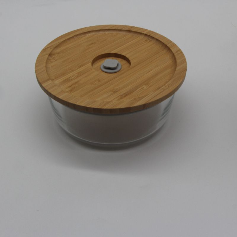 Bamboo Lid Vacuum Glass Containers