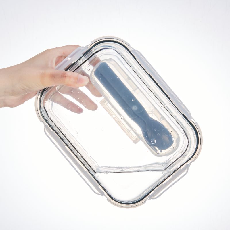 Compartment Lunch Glass Container