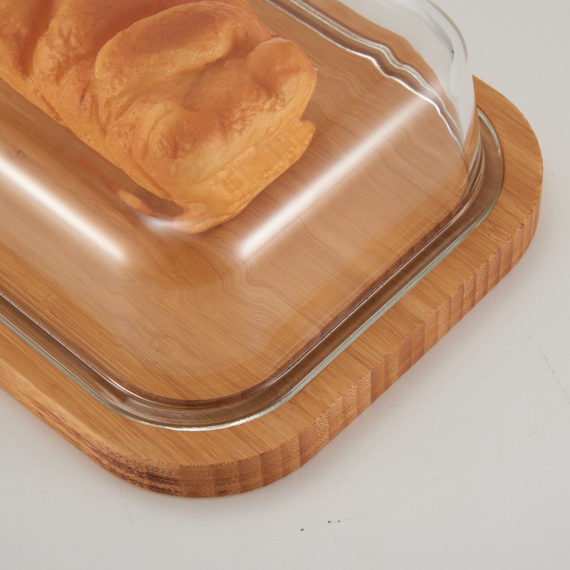 Glass Container With Bamboo Lid