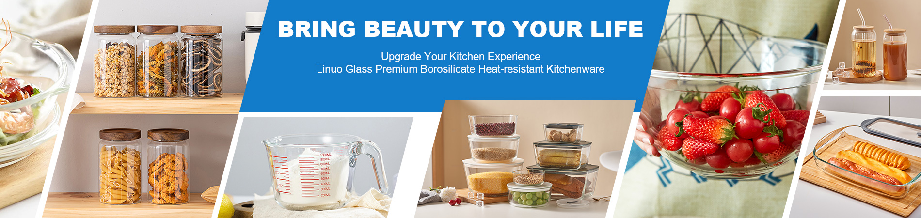 Ustensiles de cuisine Linuo Glass Premium Borosilicate résistant à la chaleur