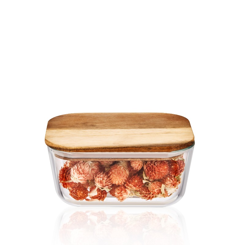 Wood Lid Lunch Food Containers