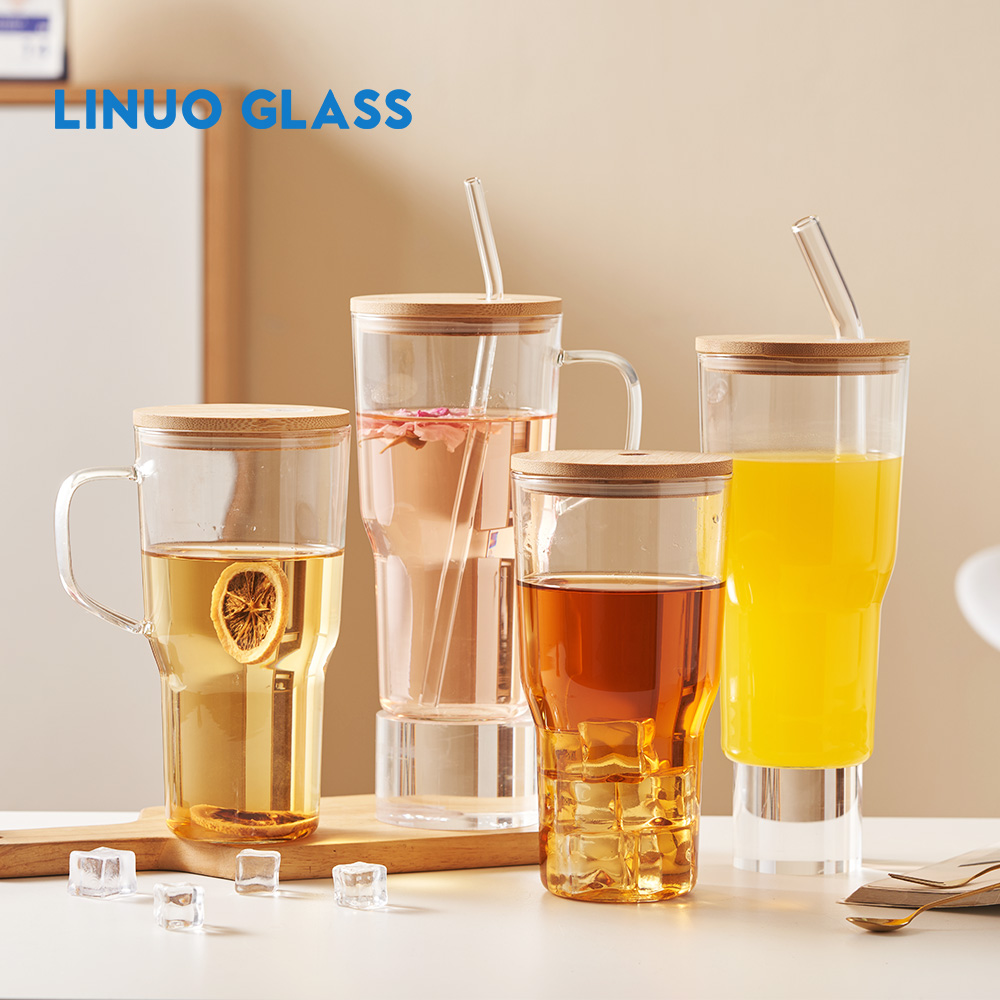Beer Glass Cups Set With Lid