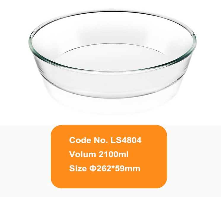 Round GLass Baking Pan Set For Oven