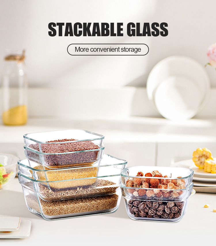 Stackable Glass Containers With Lid