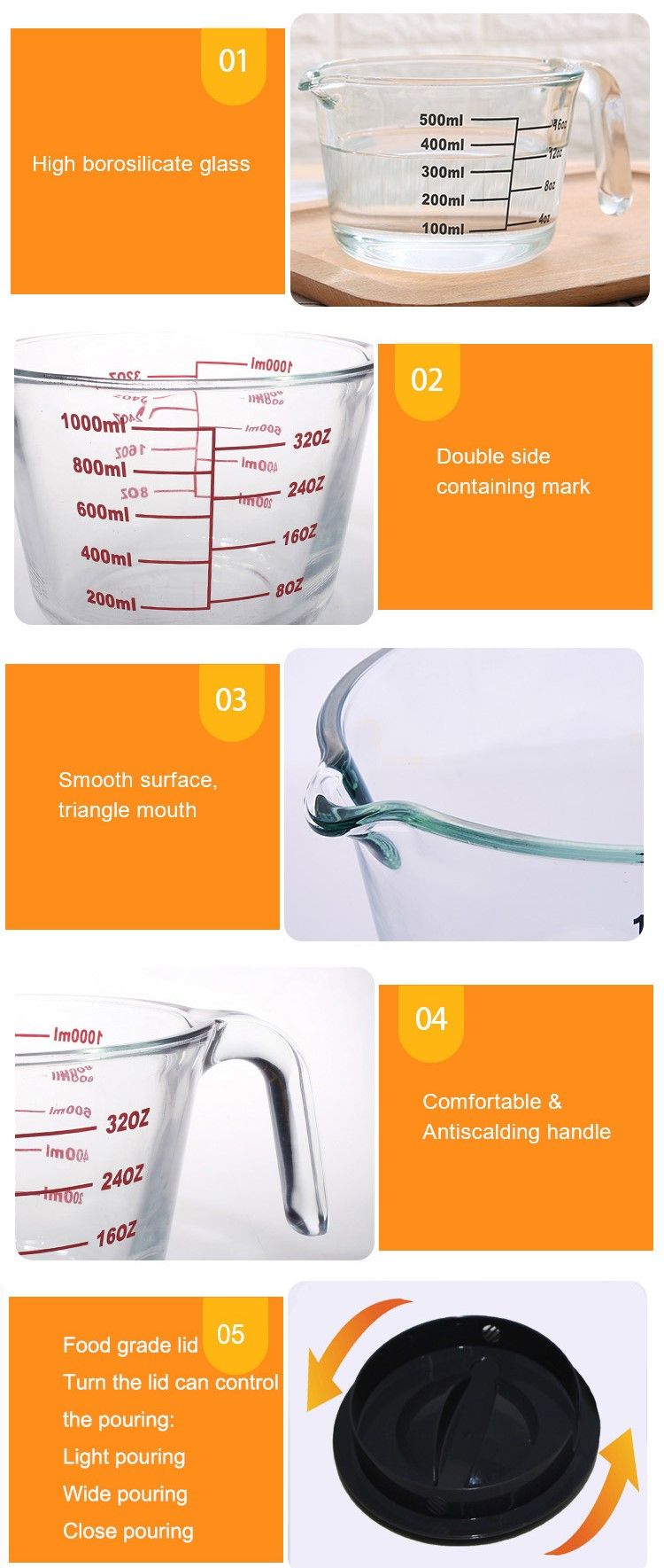 Liquid Glass Measuring Cups