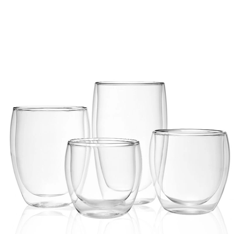 Стеклянные чашки с двойными стенками