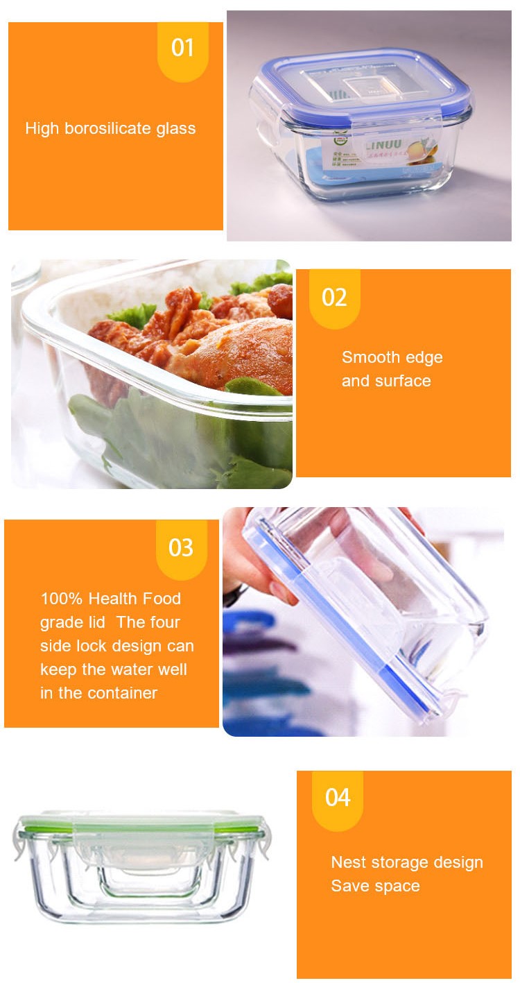 Airtight Glass Food Container With Vent Lid Manufacturer_Wholesaler