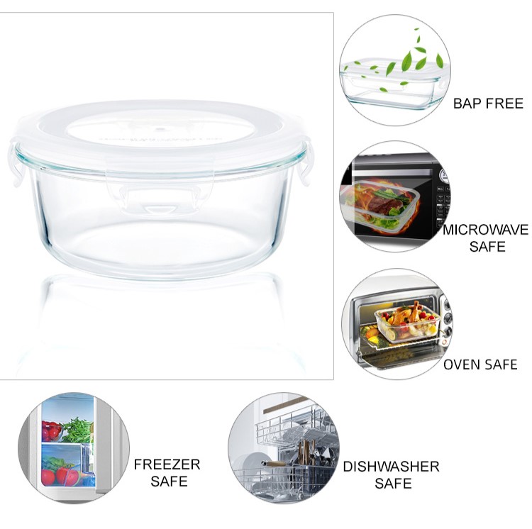 Glass Food Storage Container For Lunch