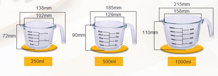 Borosilicate Glass Measuring Cup Jug