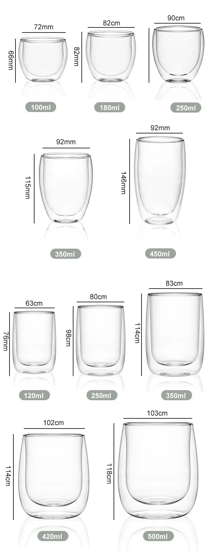 Double Wall Glass Cups
