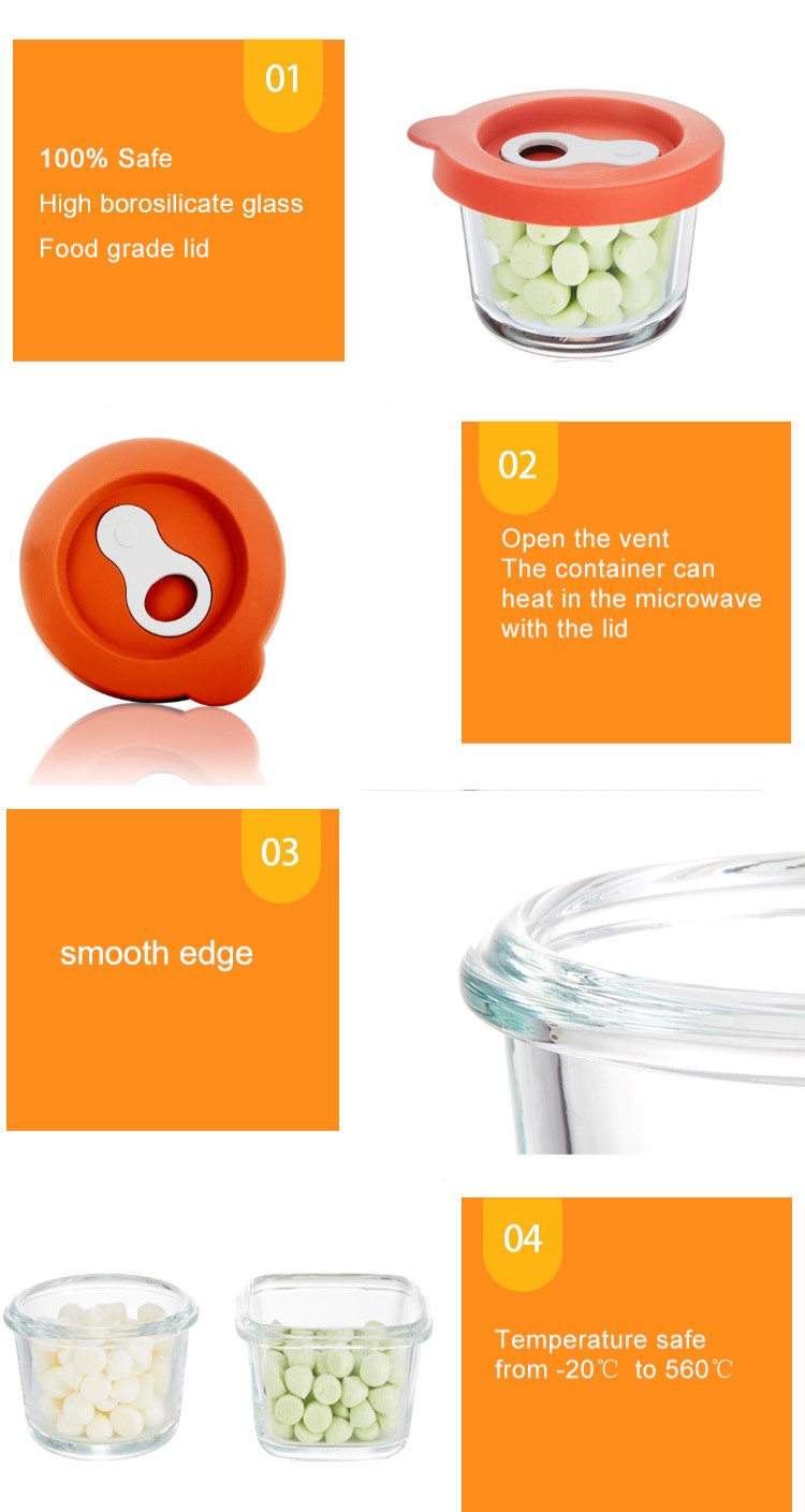 Small Baby Food Glass Containers Manufacturer_Wholesaler_Supplier