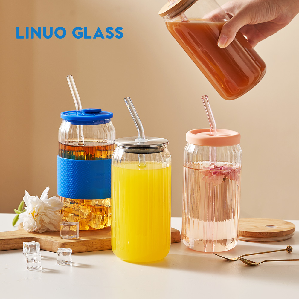 Glass Cup With Bamboo Lid And Straw Manufacturer_Wholesaler_Supplier ...