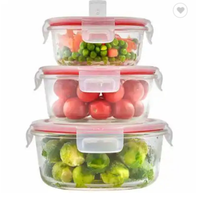 Airtight Glass Food Container With Vent Lid